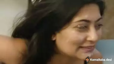 Horny slut gets facialized with her lover’s cumload