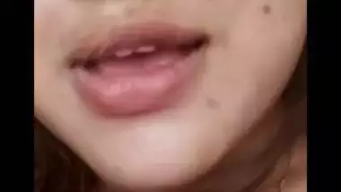 Big boobs horny GF fingering on video call to lover