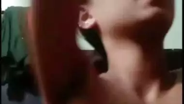 Bhabhi milking breast and fingering pussy viral live