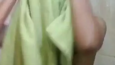 Desi nude girl takes a bath and fingers her pussy