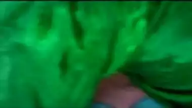 Groping maid in satin saree
