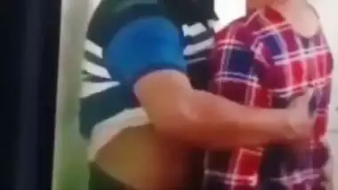 Working couple’s sex mms of fucking on the office balcony