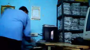 Andhra Lady Almost Caught By Boss Having Risky Sex At Work