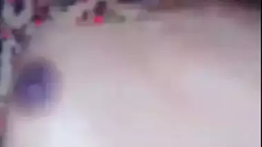 Bangladeshi girl puts lipstick and shows naked boobs